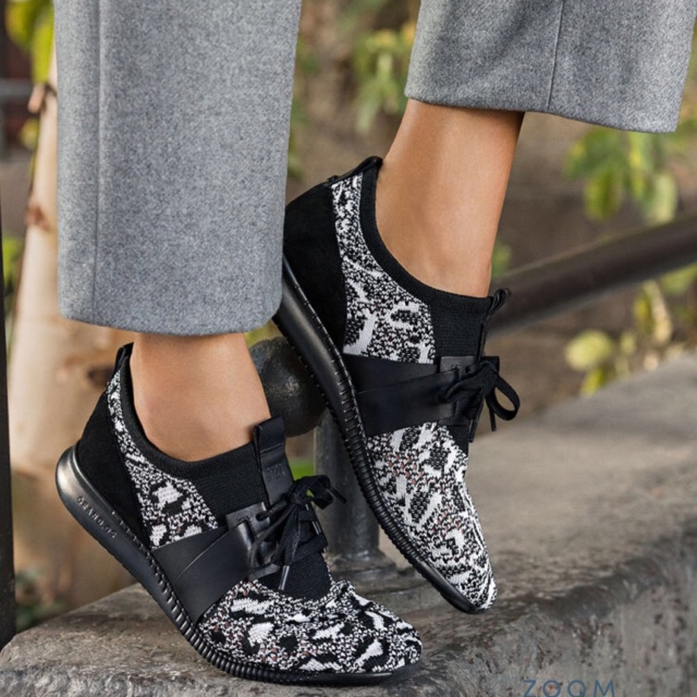 Cole Haan StudioGrand Knit Sneaker Black Sz 8